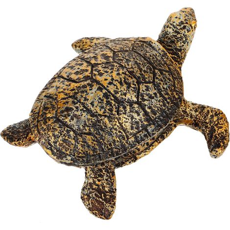 Cache-clés de Jardin de Tortue Couvercle, Boîte à Clés Sécurisée en Résine Couleur Cuivre, Rangement Extérieur pour Clés de Maison et Porte-clés Dissimulé, Décoration Jardin