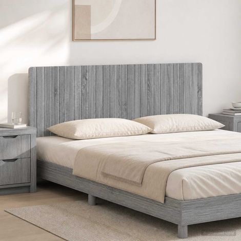 vidaXL Tête de lit murale ZWOLLE Sonoma gris Bois d'ingénierie (1/5)