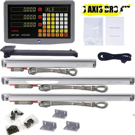 Affichage Numérique, 3 Axes, Haute Résolution, Ensemble DRO 3 axes (1/2)