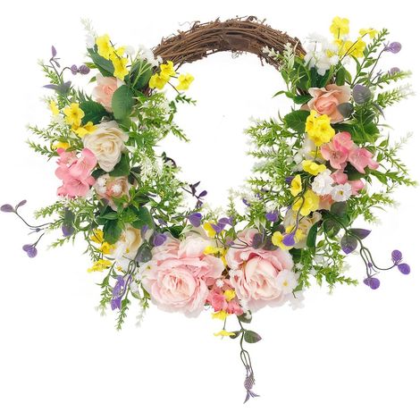 Couronne porte 16 pouces, pivoine artificielle, ferme, mariage (1/4)