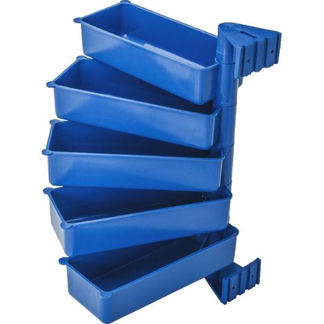 Set di 5 ripiani girevoli, blu - 5EL NI box