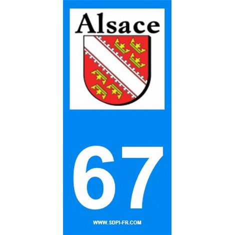 ADHESIFS REGION DEPARTEMENT 67 GRAND EST X2