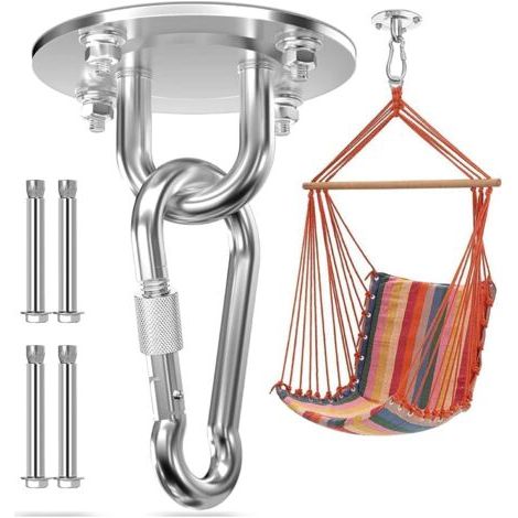 Crochet de plafond résistant rotatif à 360 ° Crochet de suspension robuste en acier inoxydable 304 Crochet de suspension rotatif pour plafond en b (1/5)