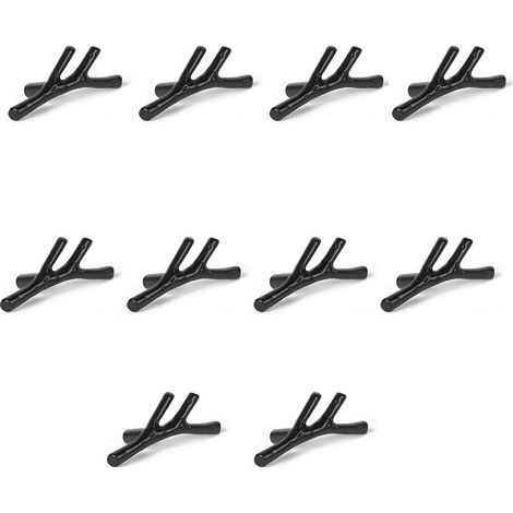 Set mit 10 Vintage-Türknöpfen aus Zinklegierung in Astform für Schränke, Schubladen, Kleiderschränke, Küchenschränke, Schlafzimmer (schwarz) (1/5)