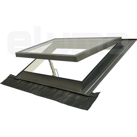 Lucernario Vasistas - Finestra per accesso al tetto con Doppio vetro - Made in Italy (55x45 Base x Altezza) (1/5)
