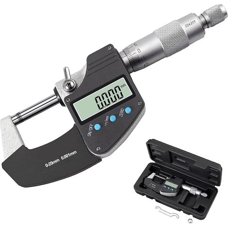 Micromètre Micromètre numérique 0-25 mm avec ligne d'échelle Micromètre extérieur électronique Jauge micrométrique 0,001 mm(75-100mm) (1/5)