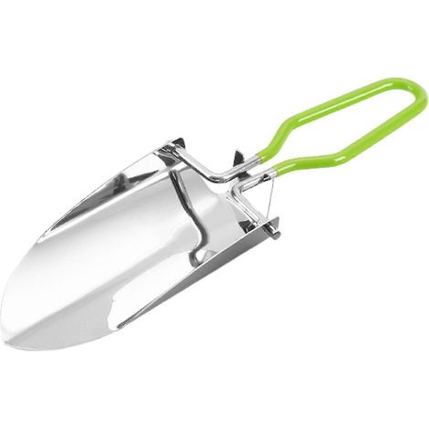 Truelle de jardin pliante, petite bêche à main, bêche de jardinage, bêche de camping pratique, mini-bêche pour la randonnée et les travaux agricoles en extérieur-Green (1/5)