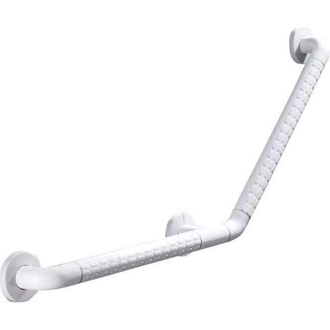 Haltegriff für die Dusche, 135°, Haltegriff aus PVC-Edelstahl, 35 cm, für Behinderten- und Seniorentoiletten