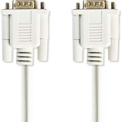 Cavo seriale d sub a 9 pin maschio d sub a 9 pin maschio nichelato 200 rotondo pvc avorio etichetta