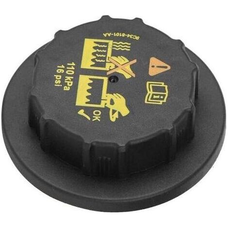 Couvercle de radiateur , couvercle de bouchon de réservoir de réservoir de radiateur de liquide de refroidissement 9C34-8101-AA pour accessoire de voiture (1/5)