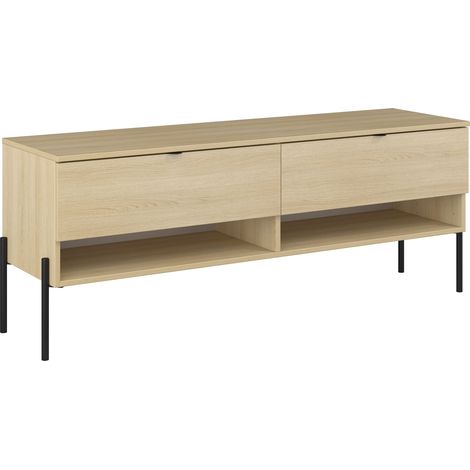 Mueble TV Levtenu 108, Roble, Número de puertas: 0, Número de cajones: 0, 140x55x40cm
