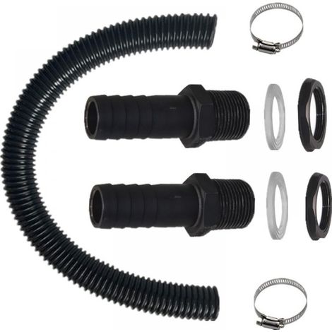 Raccord Pagode - 25 mm - Pour Seaux Et Récupérateurs D Eau De Pluie - Kit Complet Avec Tuyau Et Accessoires - 1 Pièce (1/5)