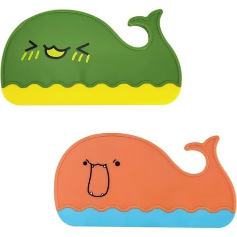 Raclette de Douche,Multi-Usage Raclette de Douche,essuie-glace de baleine de dessin animé,pour Verre,carrelage,Bain,2pcs
