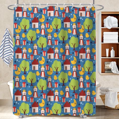 Rideau de douche imperméable en polyester 180x180 montage sans perçage cache baignoire pour créer une ambiance spa (1/5)