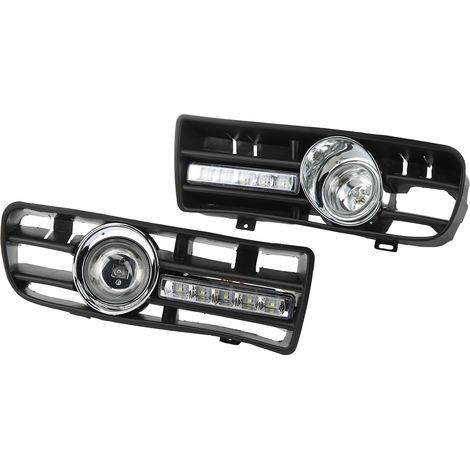 Stück H3 Nebelscheinwerfergitter mit LED-Tagfahrlicht für Volkswagen Golf IV 1997-2006