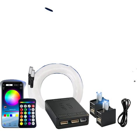 Luci a fibra ottica, controllo tramite app, illuminazione personalizzabile, RGBW-c, 600 pezzi 0,5 mm 2 m (1/2)