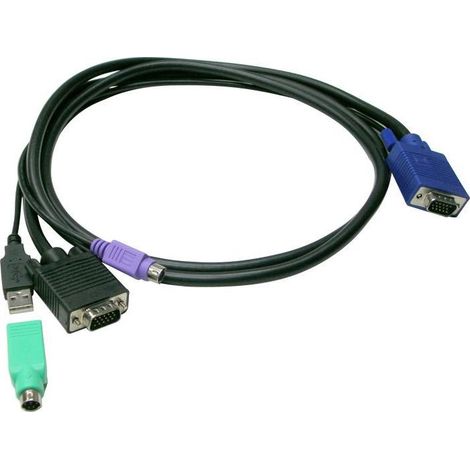 LevelOne ACC-3203 cavo per tastiera, video e mouse Nero 5 m (1/2)
