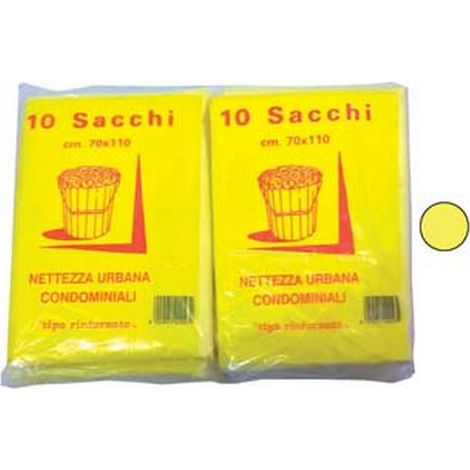 CF SACCO CONDOMINIALE RINFORZATO GIALLO PZ.10 - CM.70X110 GR.75