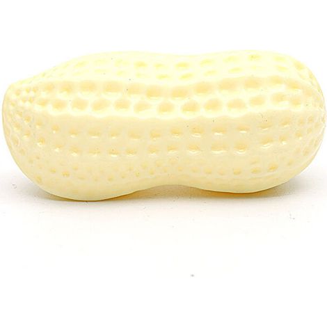 Jouets de meulage pour chien Pet Sound Milk Fragrance Toy Cacahuète TPR Résistant aux morsures Simulation Cacahuèteblanc(blanc lait)