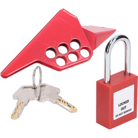 Verrou de vanne à bille standard pour petit pipeline industriel avec poignée et cadenas de 38 mm (1/5)