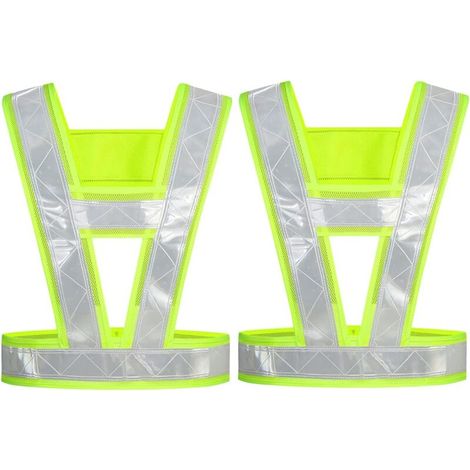 Gilet Fluo Securite2, Gilet de Sécurité Réfléchissant, Gilet Fluorescent, Gilet Haute Visibilité, avec 360 Degrés de Haute Visibi (1/4)