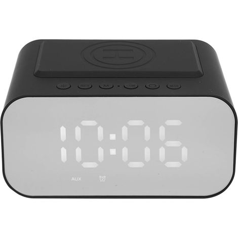 Enceinte Bluetooth multifonction à charge rapide 15 W avec radio FM, minuterie de sommeil et double alarme (noire) (1/5)