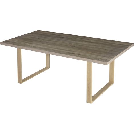 Esszimmertisch MACON Kufentisch Holztisch Esstisch - Eiche + Eiche 180x100 cm (1/5)