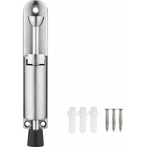 VURAHOME - Arrêt De Porte En Acier Inoxydable, Butée De Porte Butoir De Porte Caoutchouc En Alliage De Zinc Avec 3pcs Vis Arrêt De Porte Pour Cuisine Chambre Salon(argent,1pcs) (1/5)
