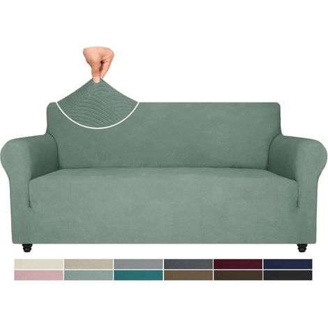 Housse Canapé 2 Places - Universelle - Extensible - Vert - Protection Chien
