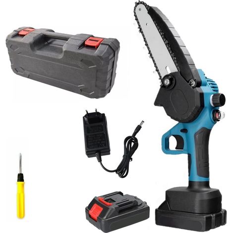 Mini elettrosega doppia batteria 24V 2,0Ah motosega elettrica lama 6″