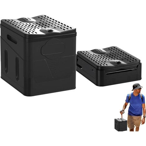 Tragbare Toilette für Camping – Tragbares PP-Töpfchen für Erwachsene, starke und stabile Toilettenschüssel, Auto-Organizer für Sitz, Toilette und Box im Innen- und Außenbereich (1/5)
