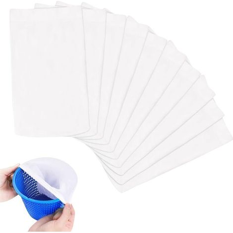 10 Pieces Reusable Skimmer Socks Elastic Nylon Fabric Filters to Trap Pollen, Leaves, and Hair (1/5)