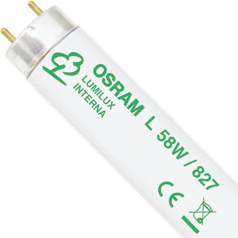 Osram – Lot de 25 tubes fluorescents 58W/827 – T8 – 1514mm – 5200lm – Économie d'énergie jusqu'à 10% – Pour éclairage professionnel
