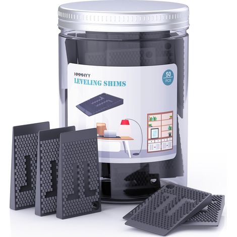 50 Piece Cales en Plastique, Plastic Wedges for Leveling, cale pour Meuble,cale Caoutchouc, pour Meubles,Table, Chair, Cabinet, Table Feet, Cales polyvalentes pour Le Bricolage et Le Travail (1/5)