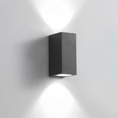LED-Wandleuchte, Aluminium-Außenwandleuchte, Flur-/Verandabeleuchtung, wasserdichte LED-Wandleuchte, weißes Licht. (1/5)