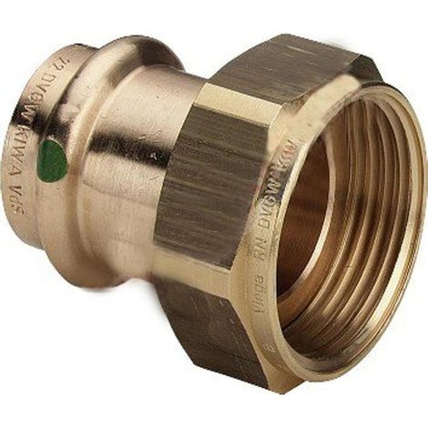 Viega Raccord vissé Sanpress 341961 54 mm x G 2 2000 / 2, bronze à canon ou bronze silicium, joint plat, SC-Contur (1/3)