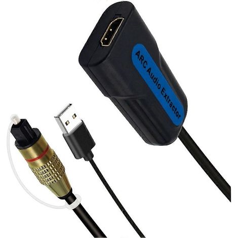 Extracteur audio ARC/EARC compatible HDMI vers SPDIF optique TOSLINK stéréo, convertisseur audio