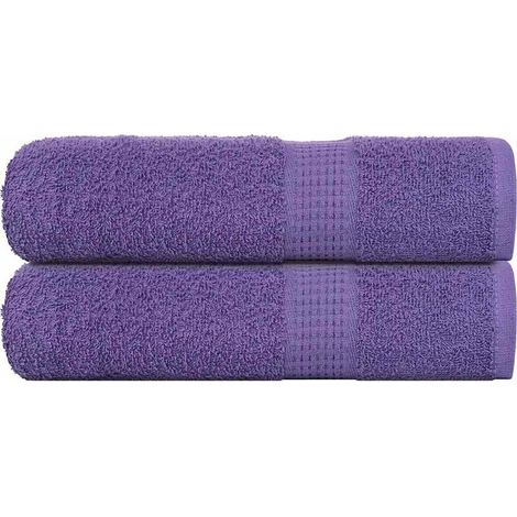 Serviettes de douche FROGN, lot de 2, violettes, 70 x 140 cm, 360 g/m² (1/5)