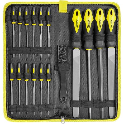 18 limas de metal, limas y escofinas de acero T12 para bricolaje, carpintería, escultura y taller.