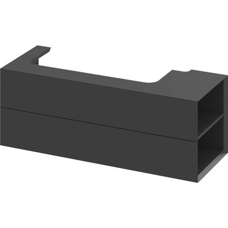 Ravak Lite - Waschbeckenschrank 120x45x43 cm, 2 Schubladen, schwarz matt X000001892 (1/3)