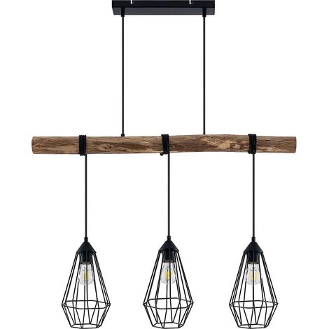 Lindby Lámpara colgante 'Eldarion' en Marrón de Madera