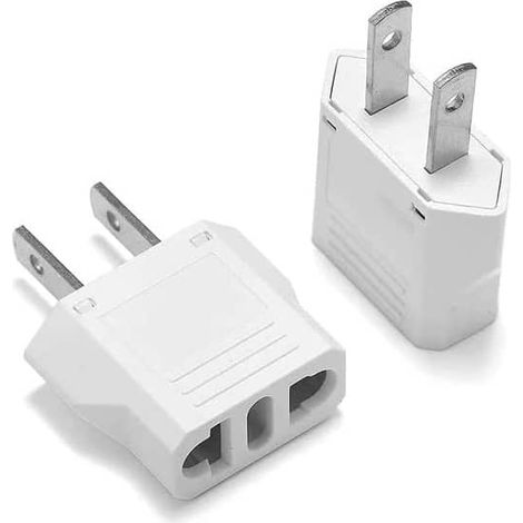 Adaptador de Enchufe Europeo a Enchufe de EEUU  Blanco (1/5)