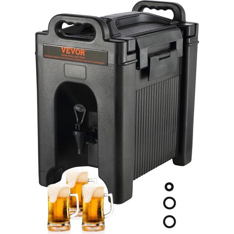 Distributeur de Boissons Isotherme 9,5 L Distributeur d’Eau Chaude et Froide Non Électrique Conservation 10 H Conteneur Isotherme avec Robinet Portable LDPE Alimentaire pour Camping Restauration (1/5)