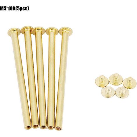 Jeu de 100 rivets à tête plate M5 pour albums de livres et loisirs créatifs (M5100)