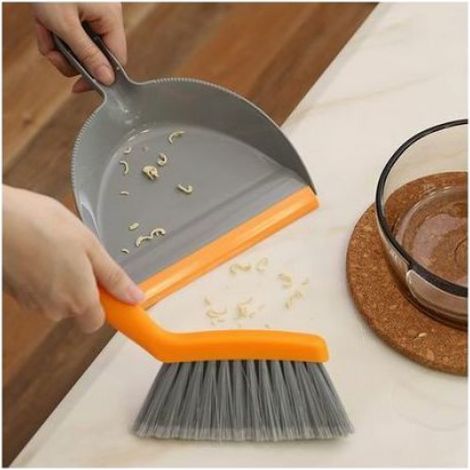 Ensemble mini pelle poussire et brosse - Petit ensemble balai et pelle poussire pour la maison les couleurs multiples (1/4)