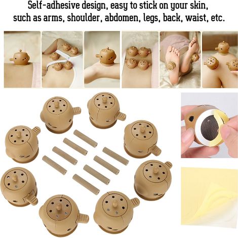 Wiederverwendbare Moxibustionsrolle mit Klebefläche – Drucktherapie-Set mit Applikator (1/5)