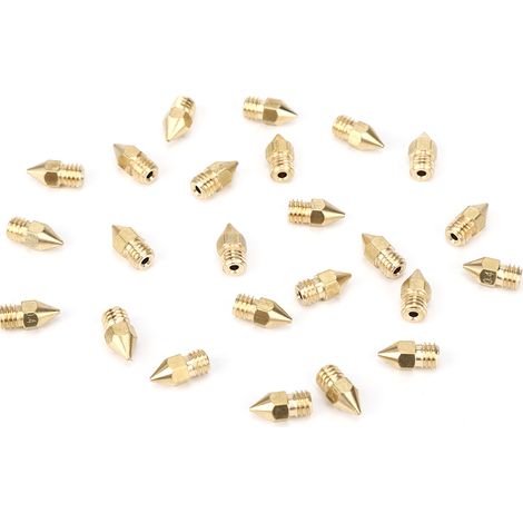 Set mit 50 MK8-Spitzdüsen aus Messing mit Gravur, 3D-Druckerzubehör, 13 x 6 mm, hohe Präzision. (1/5)