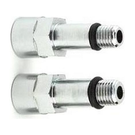 Va Albertoni 2 pz adattatore per flessibile monoforo M9xF10 in ottone cromato ricambio per miscelatore (1/2)