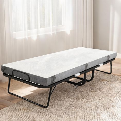 Matelas weiß Schwarz en polyester Schaumstoff 200 x 80 x 42,5 cm (1/5)