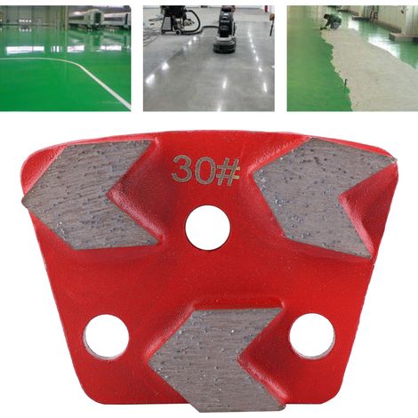 3-teiliges Set trapezförmiger Diamantschleifscheiben für Fußböden, Körnung 30, Metallschaber (1/5)